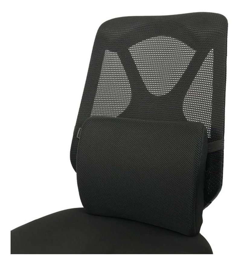 Cojin Lumbar Viscoelástico Color Negro -electromedicina-3