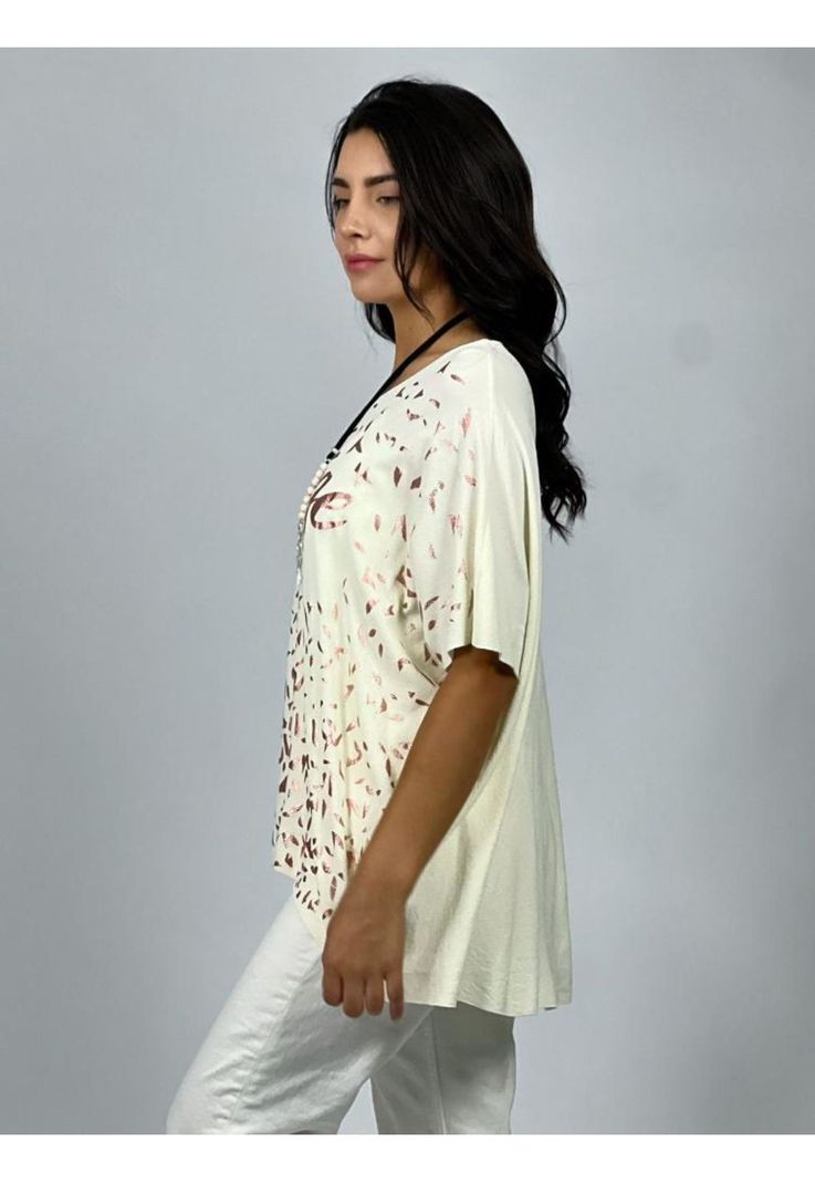 Polera Hilo Vintage con Corazón Camel Enigmática Boutique-2