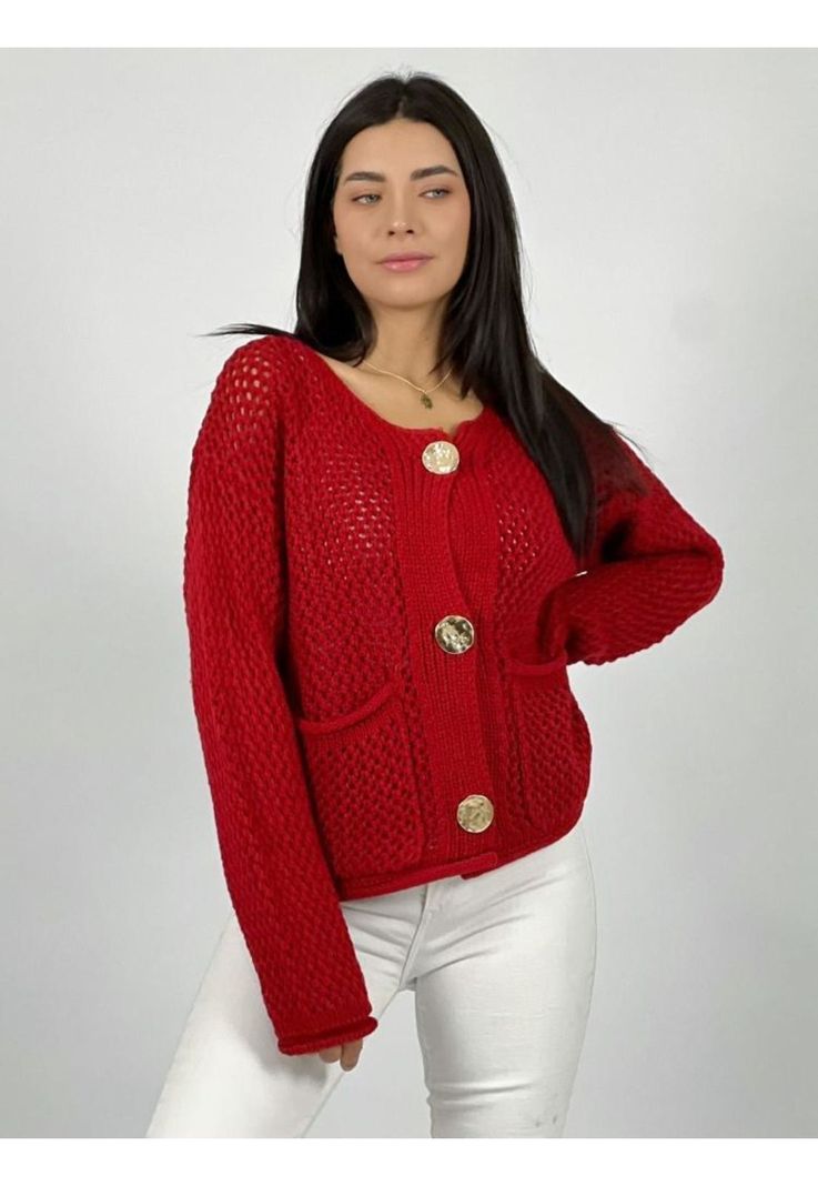 Sweater Lana Tejido Con Botones Grandes-1