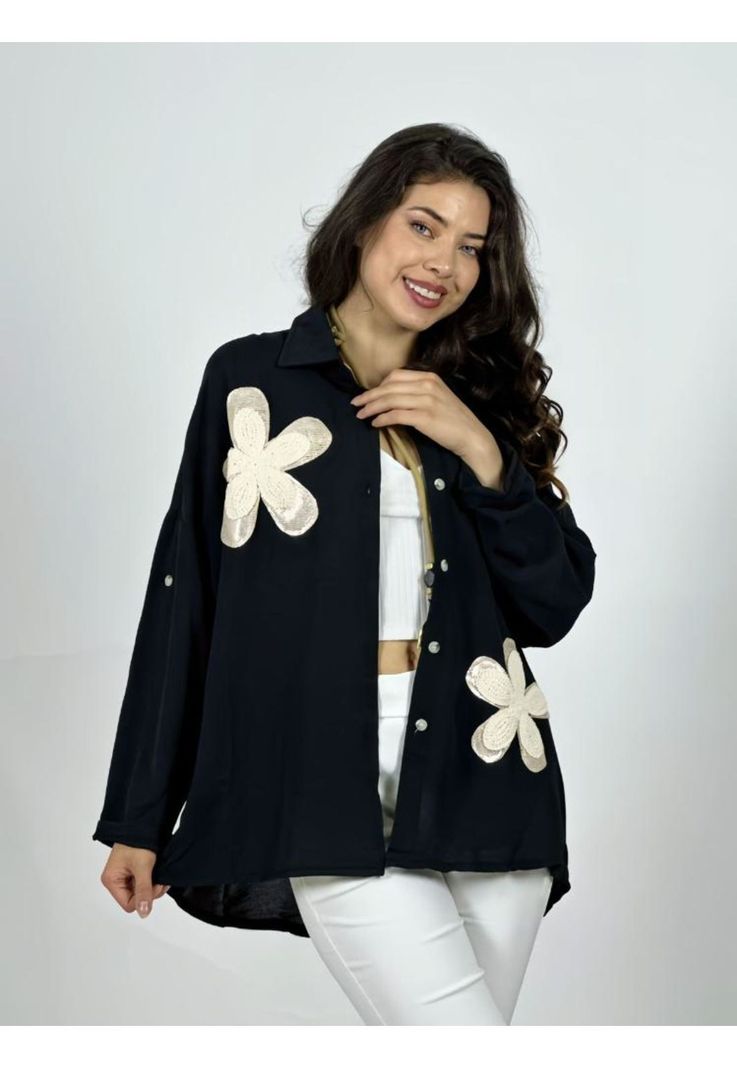 Blusa Flores Bordadas