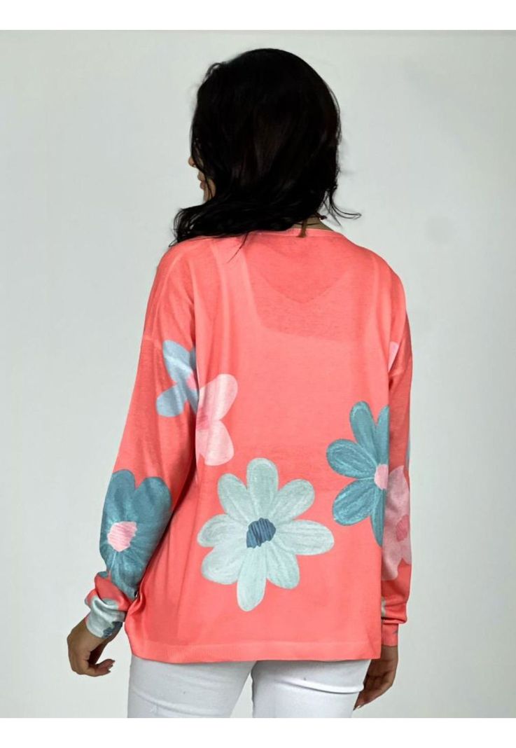 Sweater de Hilo con Flores-2