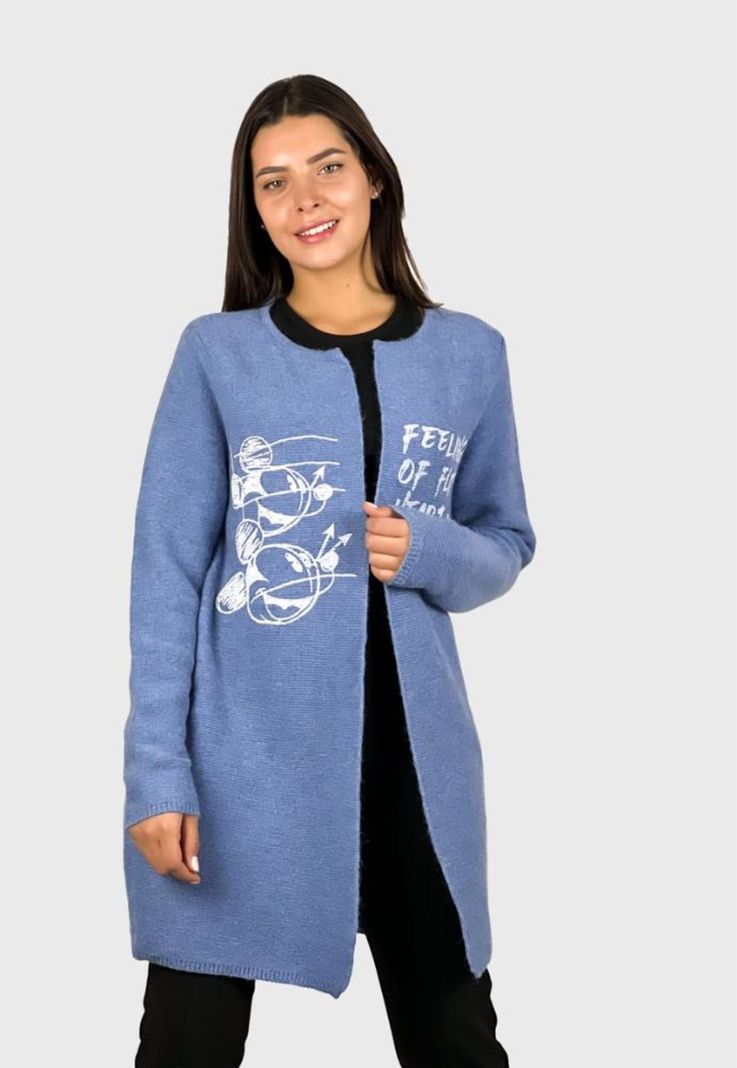 Tapado largo animado azul Enigmática Boutique-0