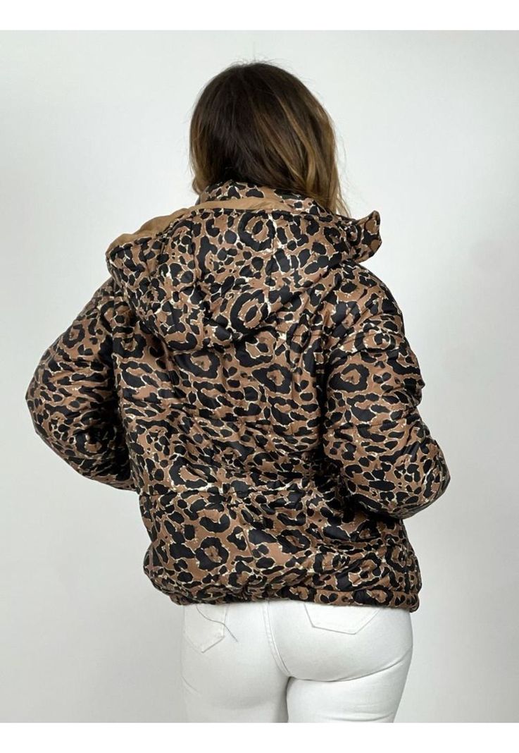Parka Corta Acolchada Print-2