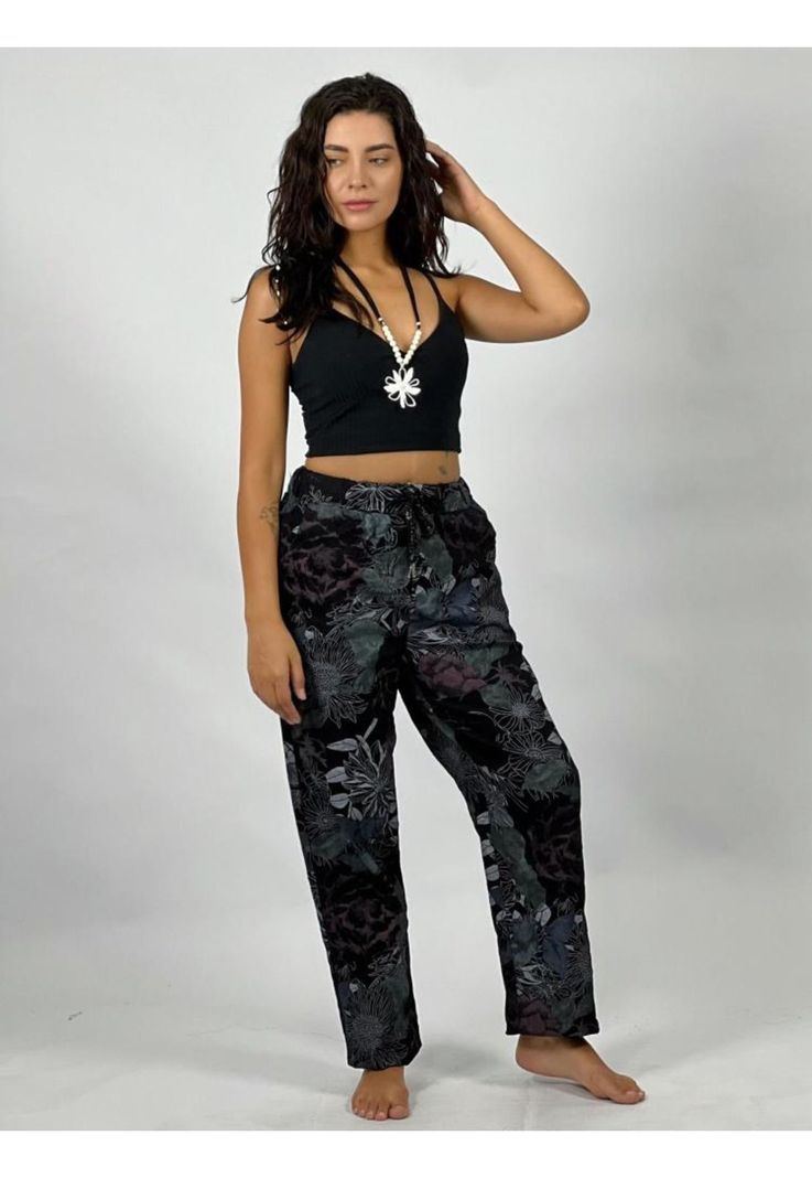 Jogger Italiano Gabardina Floral-0