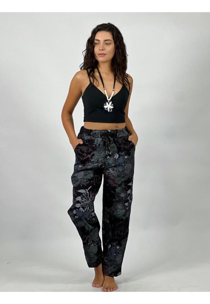 Jogger Italiano Gabardina Floral-1