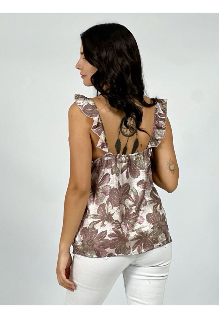 Polera Brillos Flores Estampadas-2