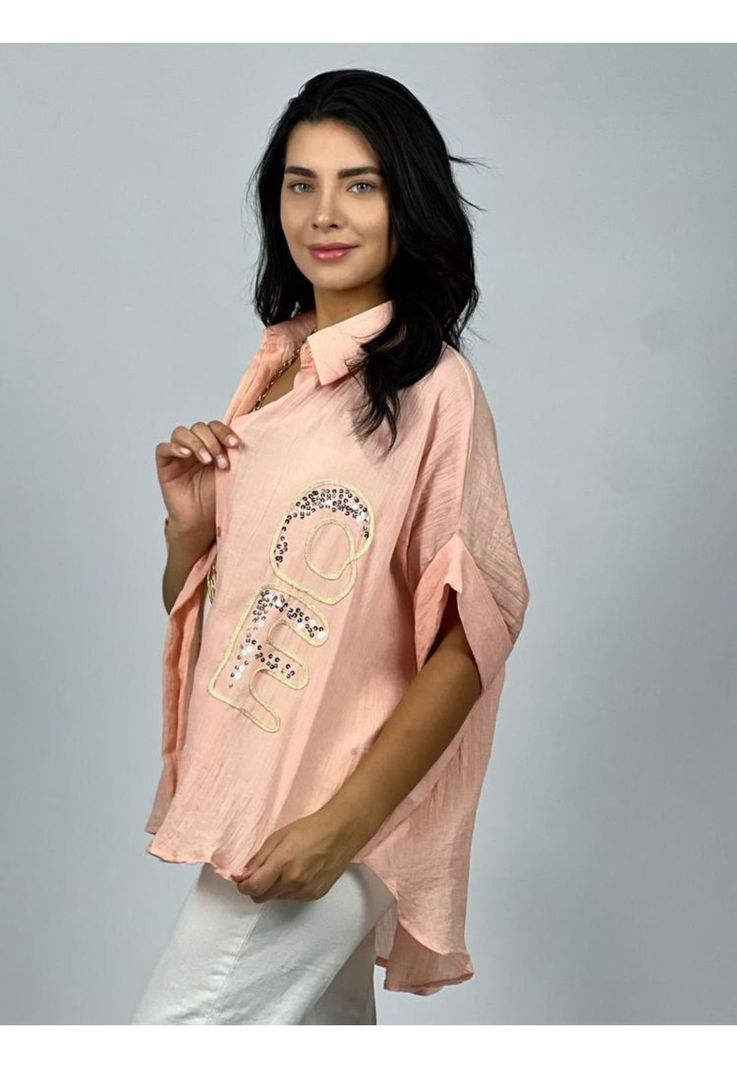 Blusa Bordado LOVE con Lentejuelas Enigmática Boutique-1