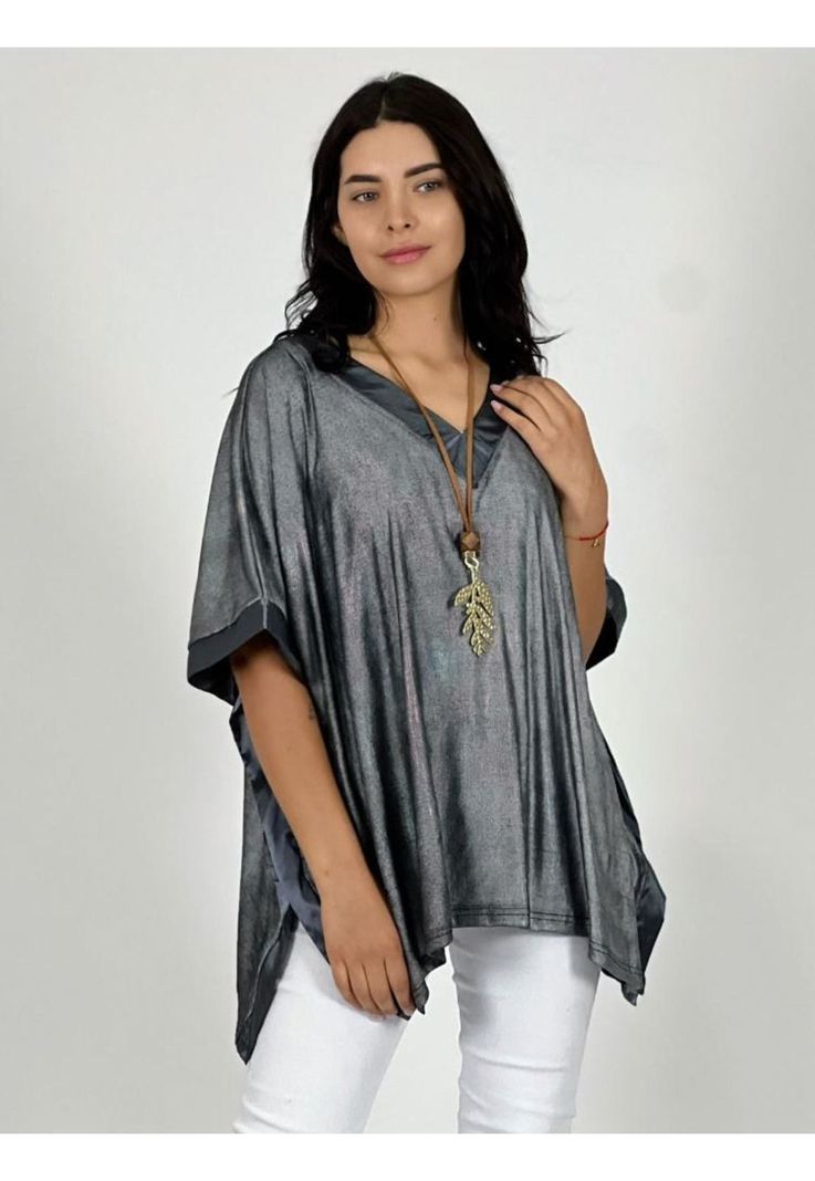 Polera Kimono Acetato Blanco Enigmática Boutique-0