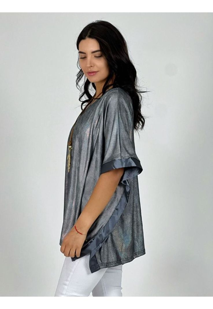 Polera Kimono Acetato Blanco Enigmática Boutique-1