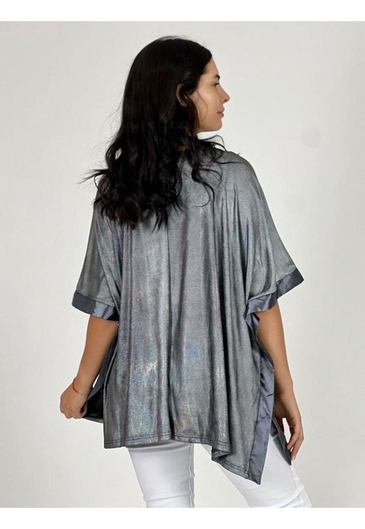 Polera Kimono Acetato Blanco Enigmática Boutique-2