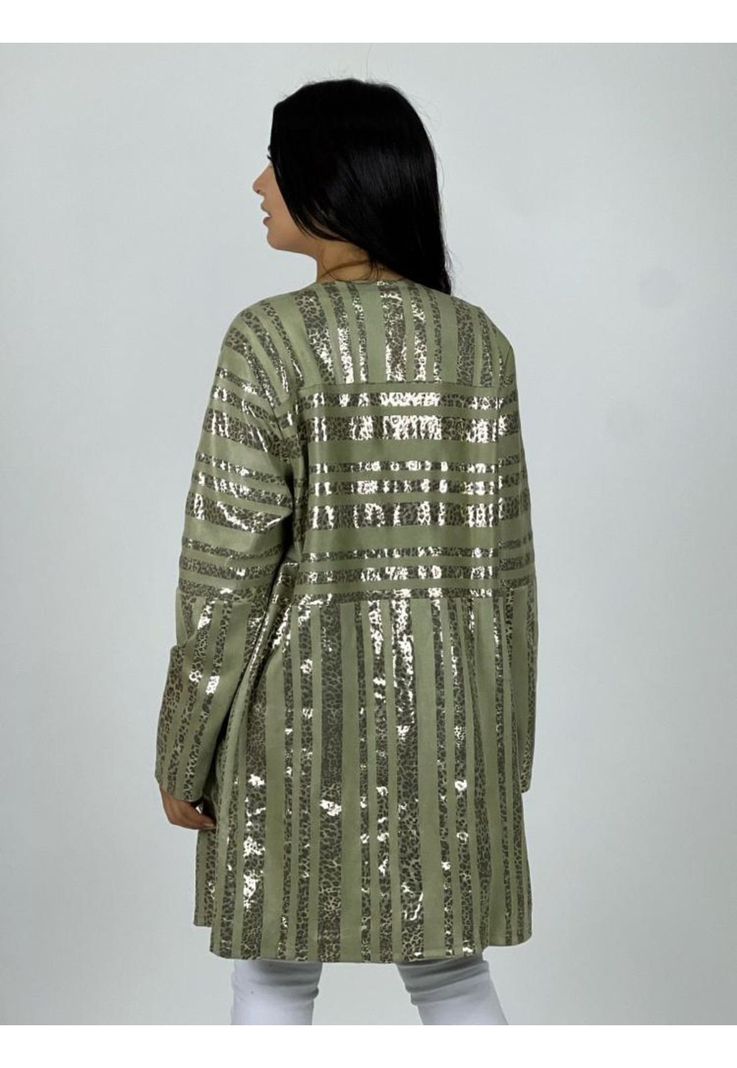 Chaqueta Gamuza Líneas Brillantes-2