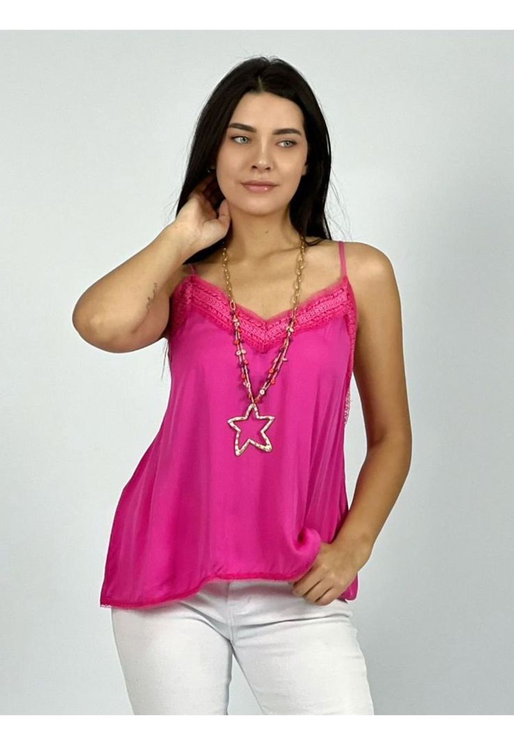 Polera Viscosa Lencera con Encaje-0