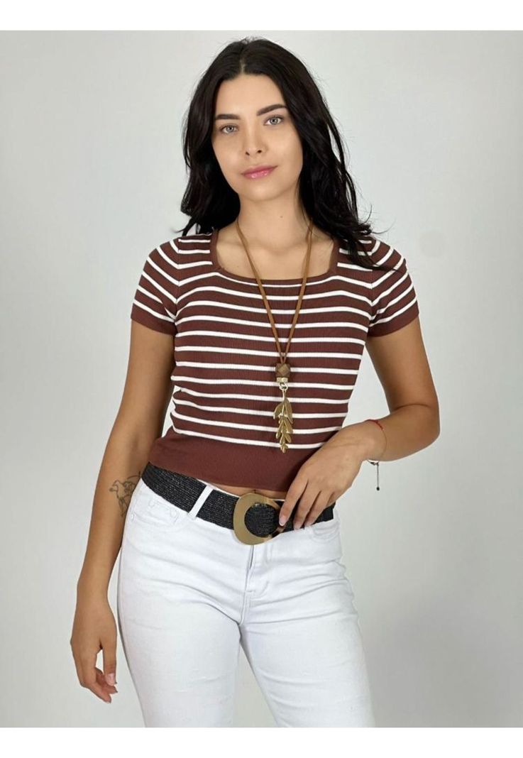 Polera Top de Líneas