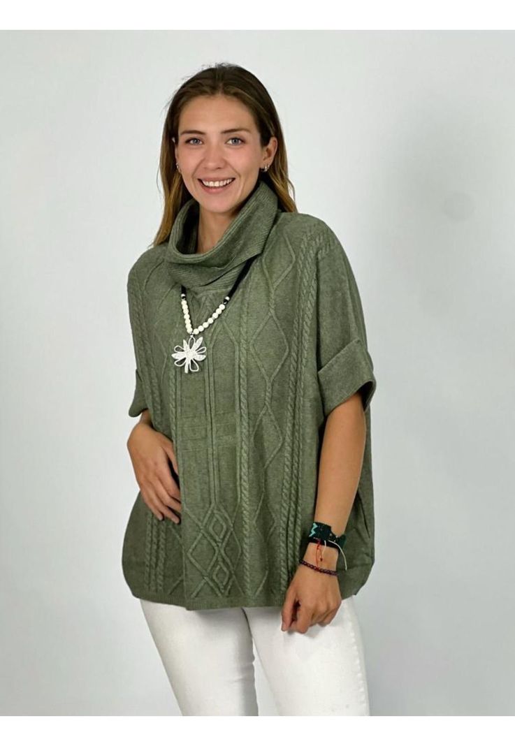 Sweater Lana Diseño Trenzado-1
