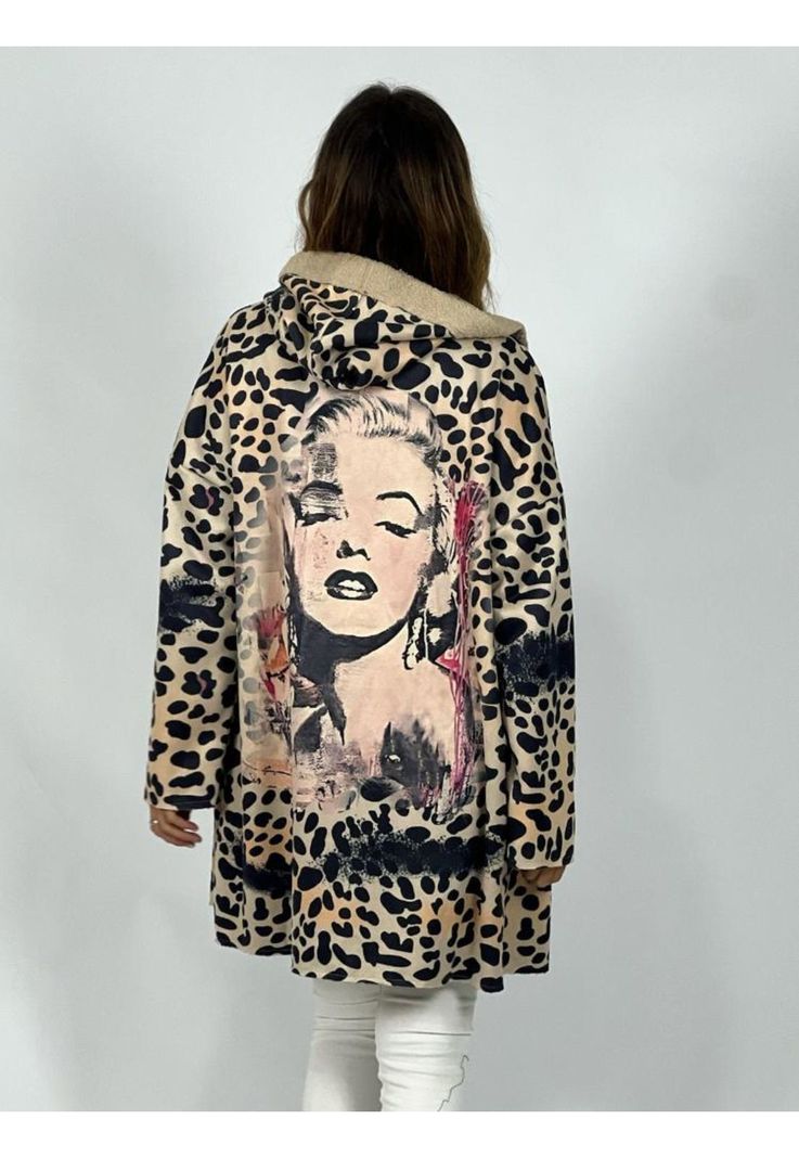 Abrigo de Chiporro Gamuzado Print Marilyn-4