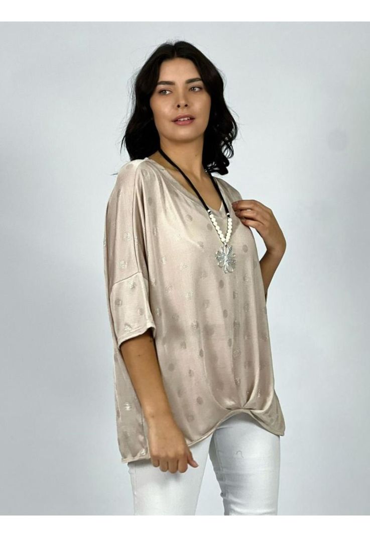 Polera Acetato Puntos Brillantes-1