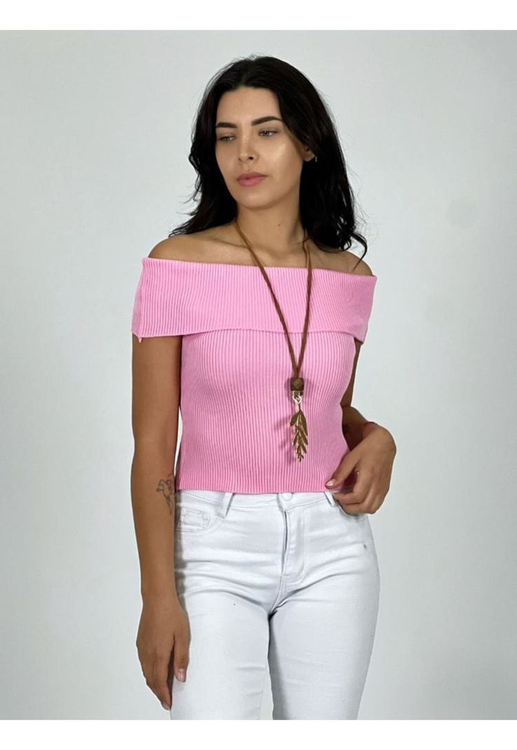 Polera Top Hombros Descubiertos-1