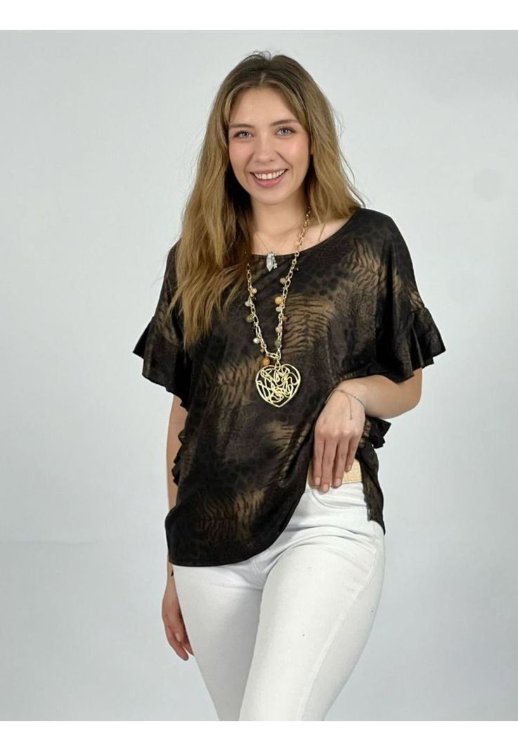 Polera Mangas Faroleo Estampado Print-0