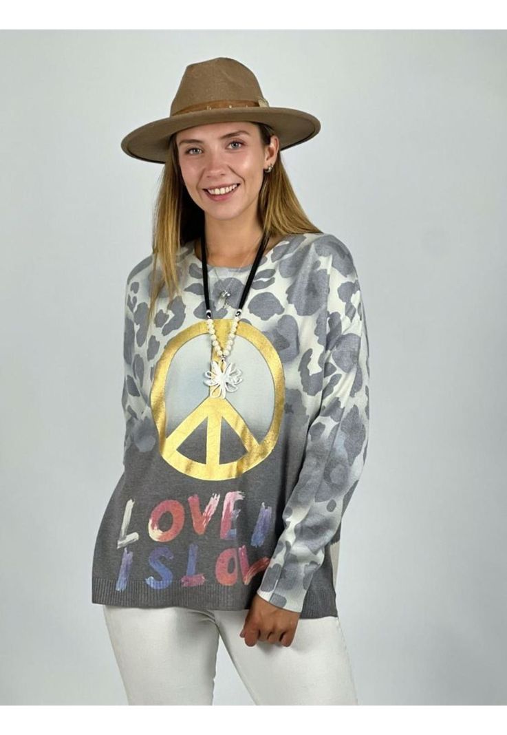 Sweater Spandex Print PAZ/LOVE-1