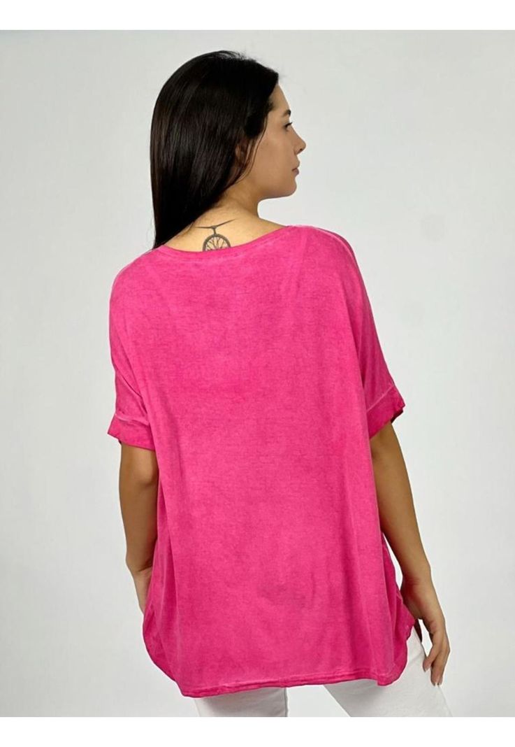 Polera Letras LIFE Lentejuelas Fucsia Enigmática Boutique-2