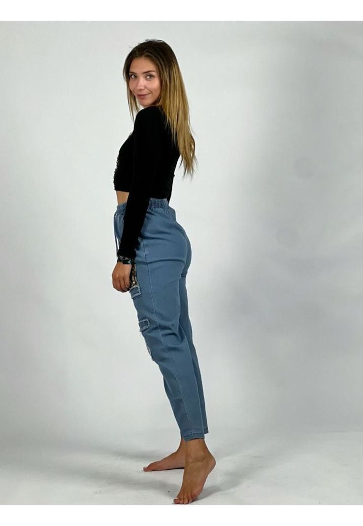 Jogger Mezclilla Cuadrados Print/Brillantes-2