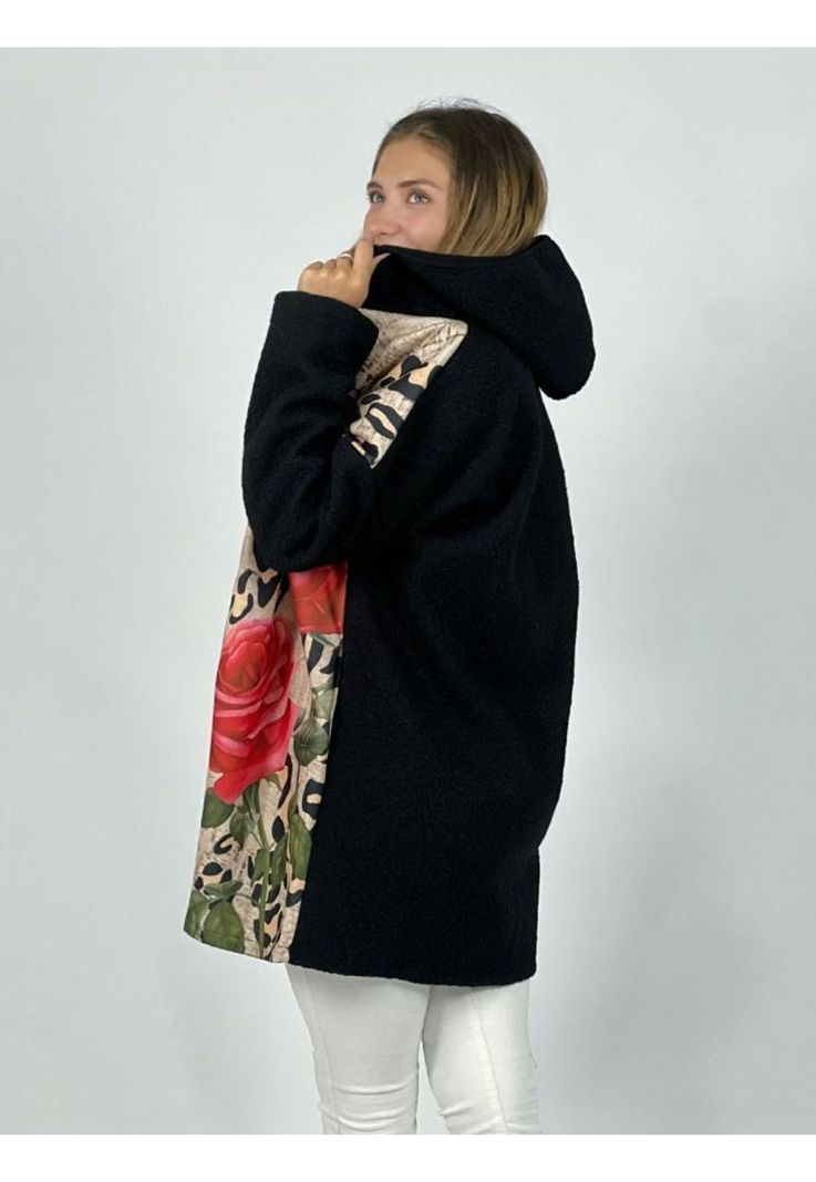 Abrigo de Gamuza con Chiporro Estampado-2