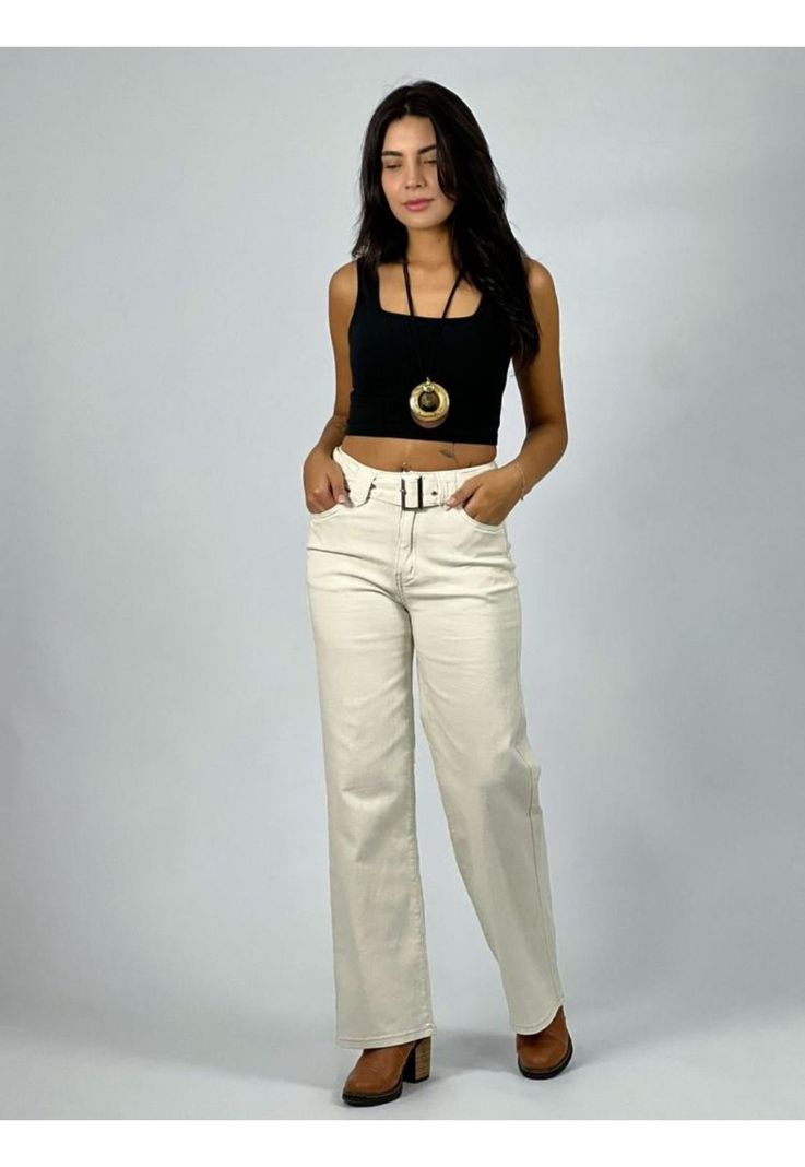 Pantalon Mezclilla Con Cinturón-1