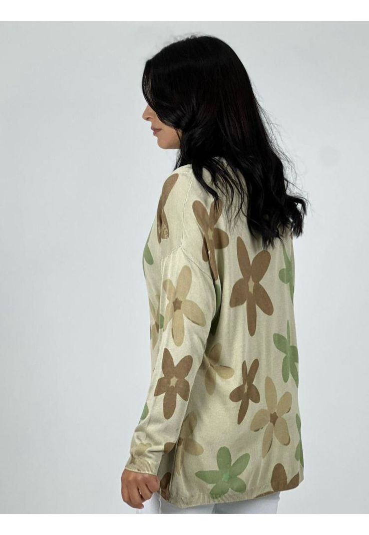 Sweater De Hilo Diseño Flores-2