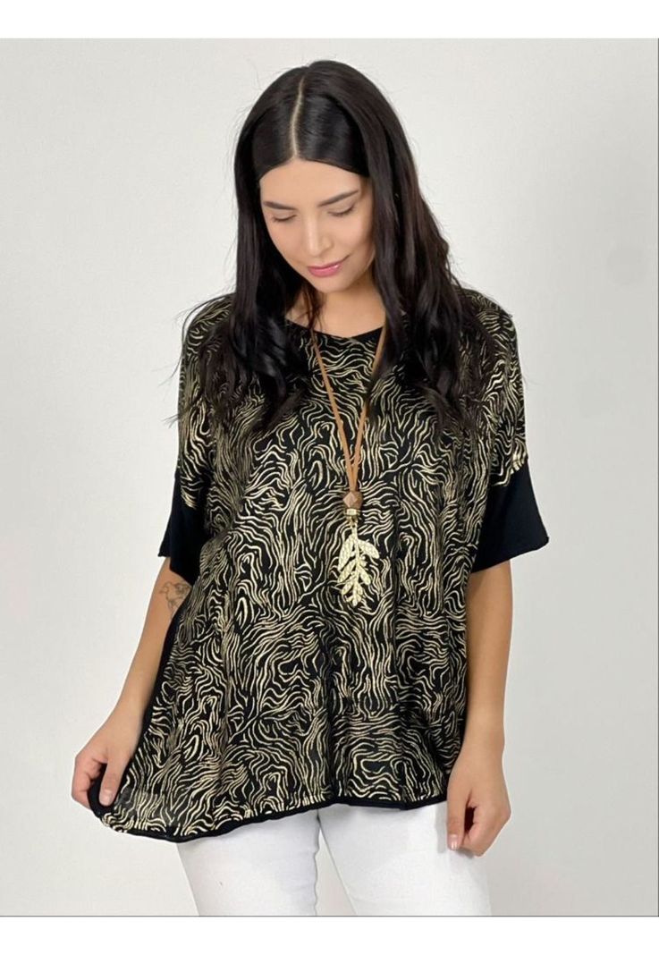 Polera Hilo Estampado Print-0
