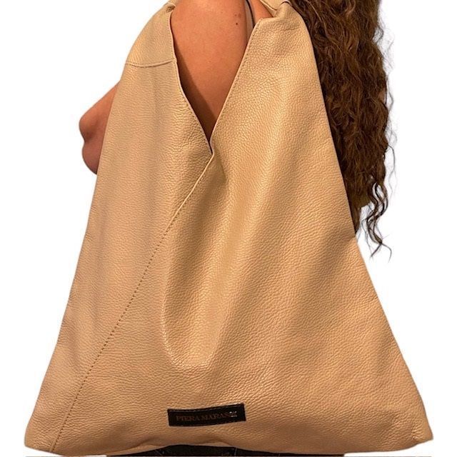 Cartera Piera Marassi, cuero natural, genuino. Modelo Roberta-0