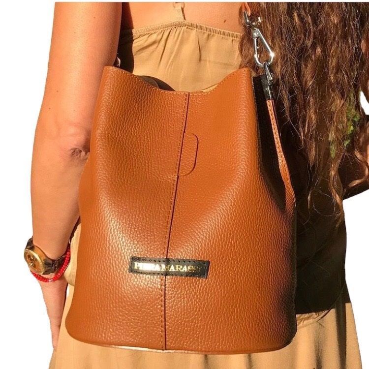 Cartera de cuero natural , Simona, Piera Marassi
