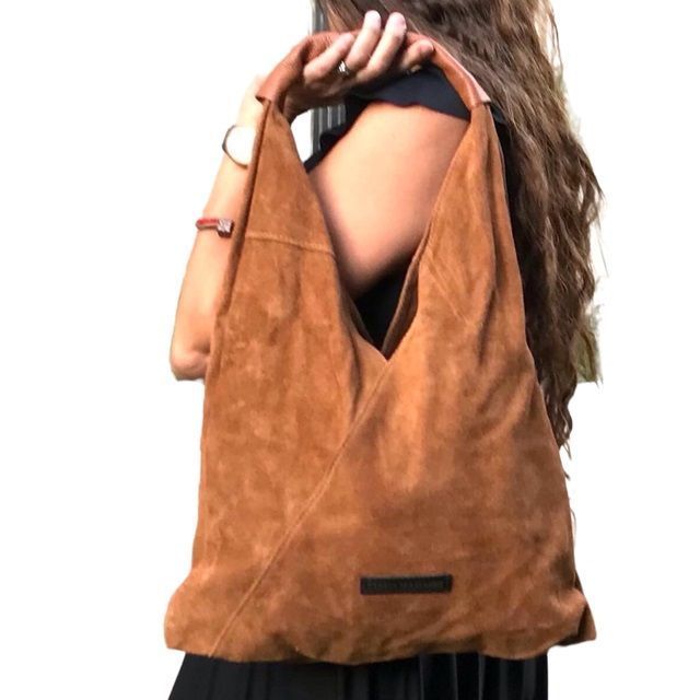 Cartera Piera Marassi, cuero natural, genuino. Modelo Allegra Camel-0