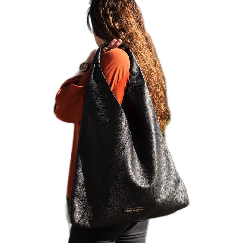 Cartera Piera Marassi Roberta negra cuero natural italiana-1
