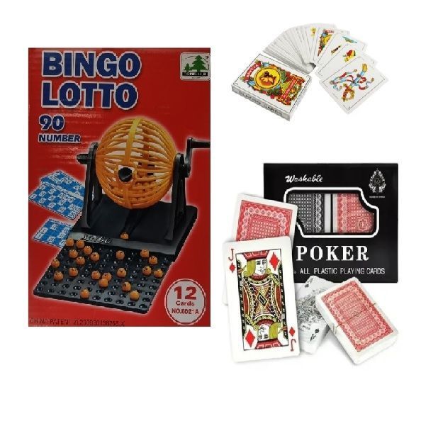 Pack Bingo-Loto Naipe Español y Naipe Ingles Plastificado-0