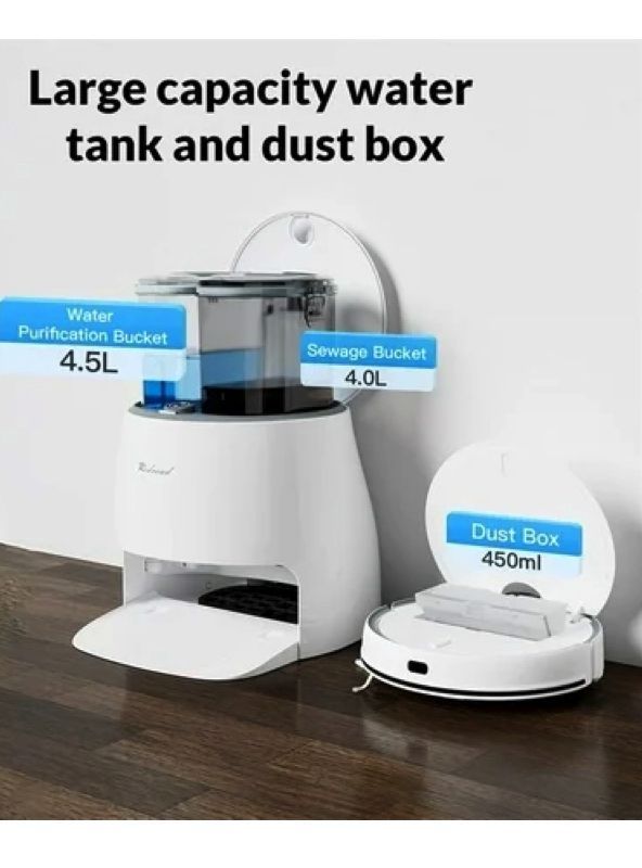 Aspiradora Redroad G10 2800pa Sweeping Mopping Robot, 450ml Self-cleaning Robot Vacuum Cleaner-3