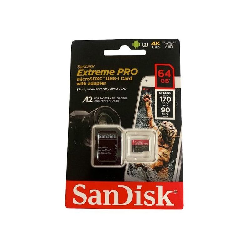Memoria Micro Sd Sandisk Extreme Pro 64gb+ Adaptador-2