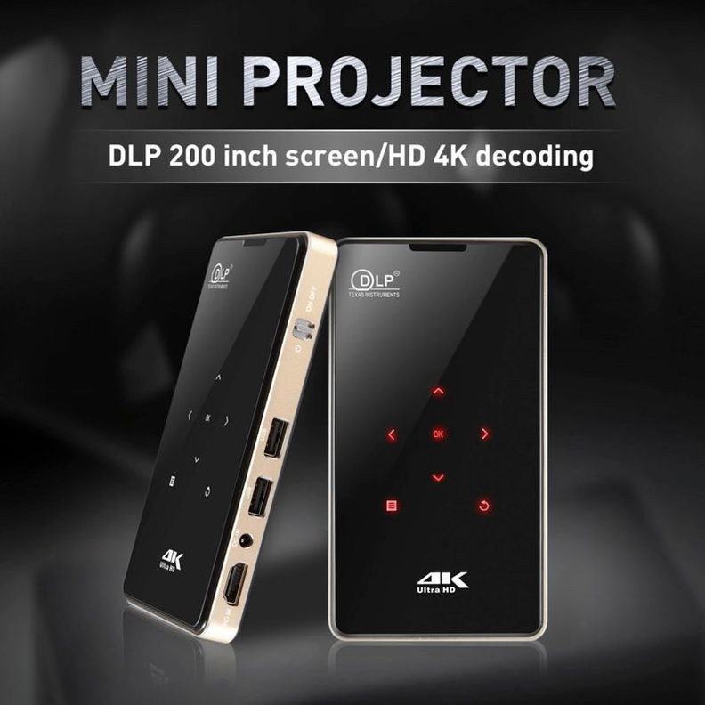 DLP Mini portable P9 proyector (2G/32G)-2