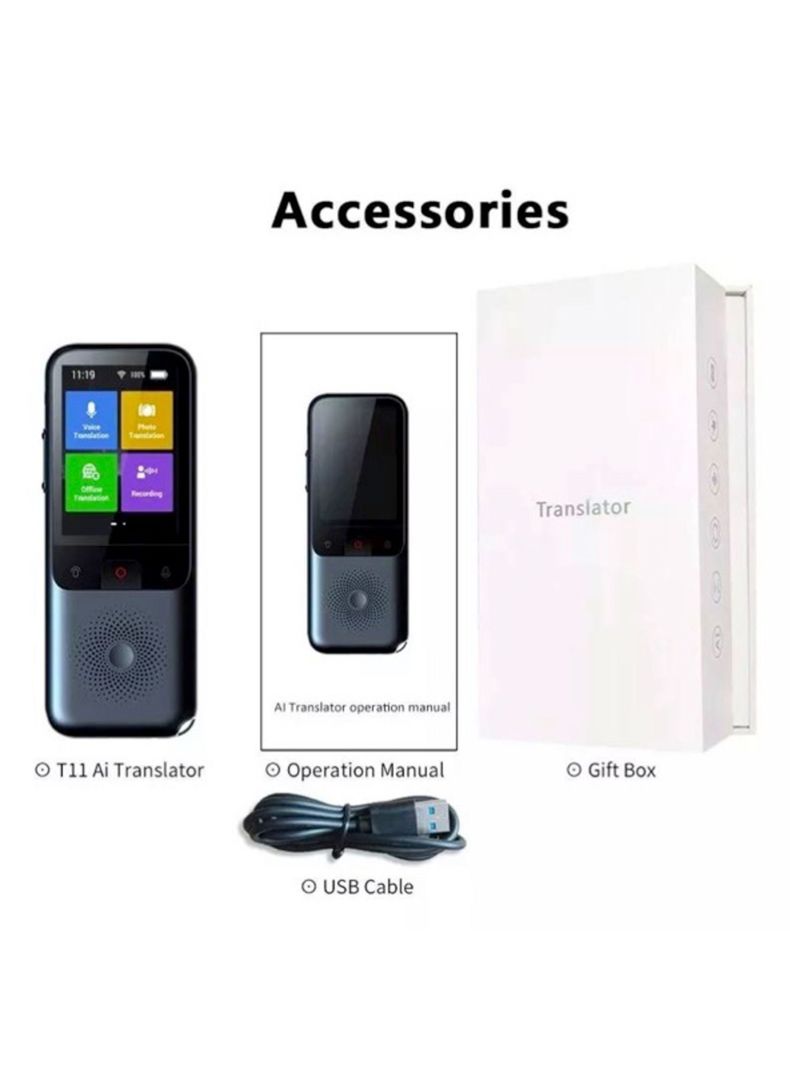 Traductor de Voz Inteligente T11, Internet, 138 Idiomas-1
