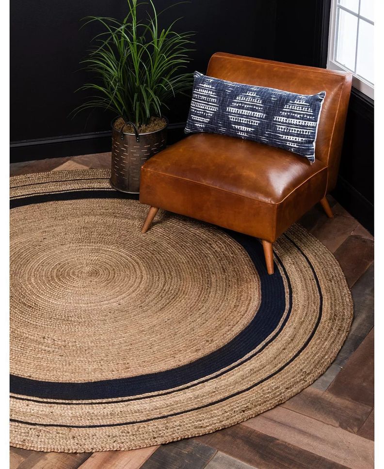 Alfombra Redonda Yute 120 cm Benares-3