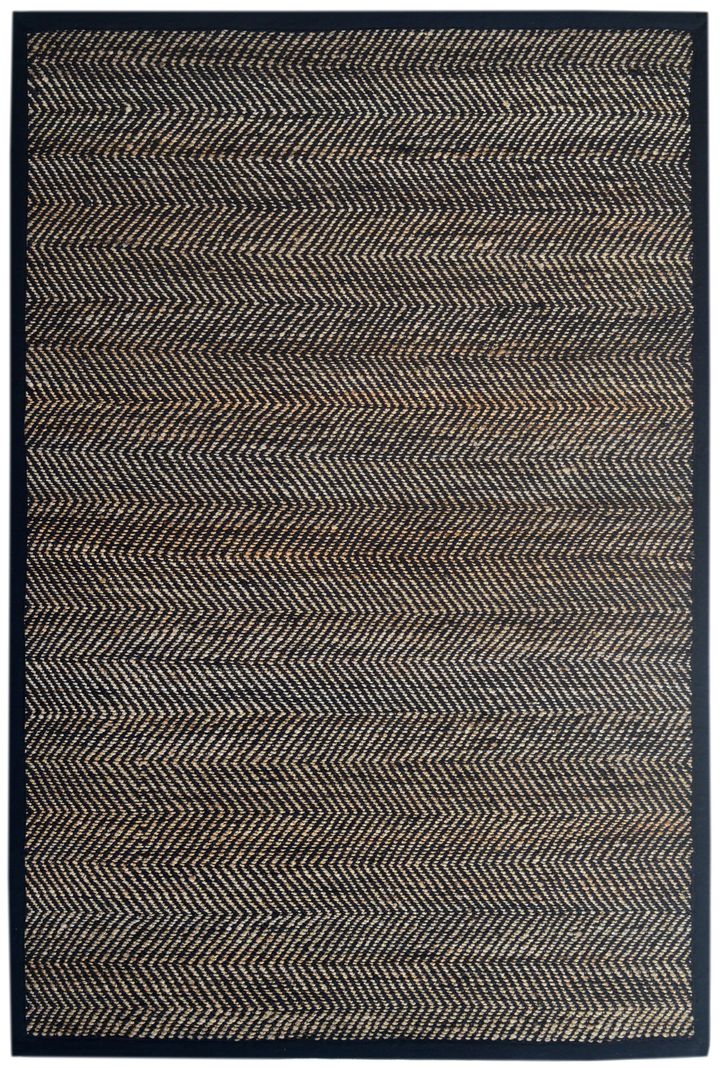 Alfombra Yute Jammu 200 x 300 cm Negro
