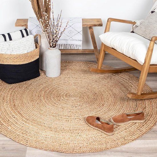 Alfombra Redonda Yute 120 cm Panaji-1