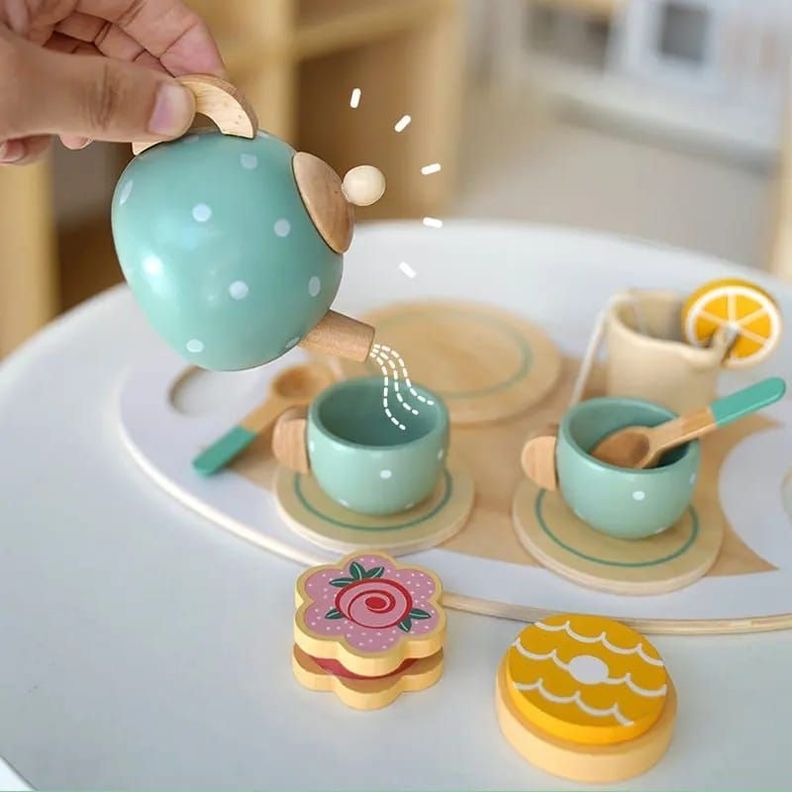 Set de Té Didáctico de Madera para Niños-3