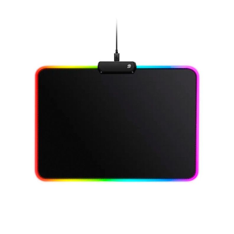 Mouse Pad Gamer Antideslizante Luz RGB Led Touch, 35x25cm-0