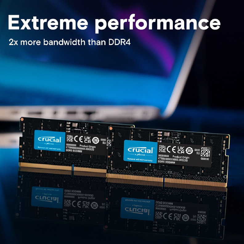 Memoria Ram Crucial 32GB DDR5 5600Mhz SODIMM Notebook Crucial