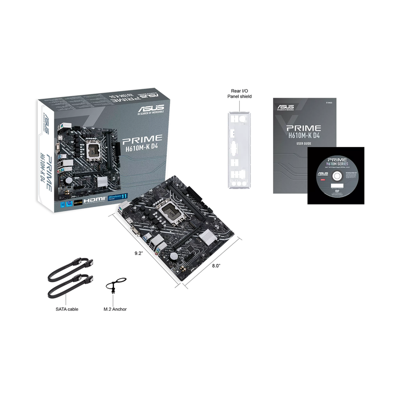 Placa Madre Asus Prime H610M-K D4, LGA1700, DDR4, MicroATX-1