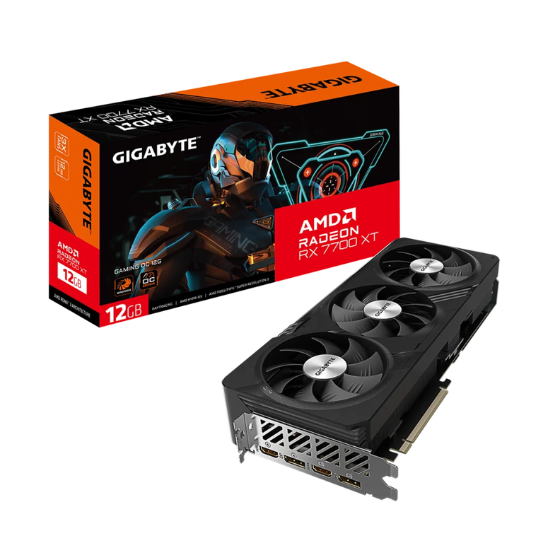 Tarjeta de Video Gigabyte Radeon RX 7700 XT GAMING OC 12G GDDR6, PciE-4.0-3