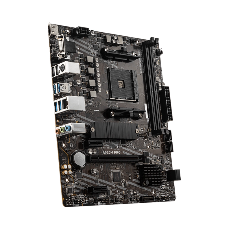 Placa Madre MSI A520M PRO, AMD A520 AM4, DDR4,mATX, Dual-1
