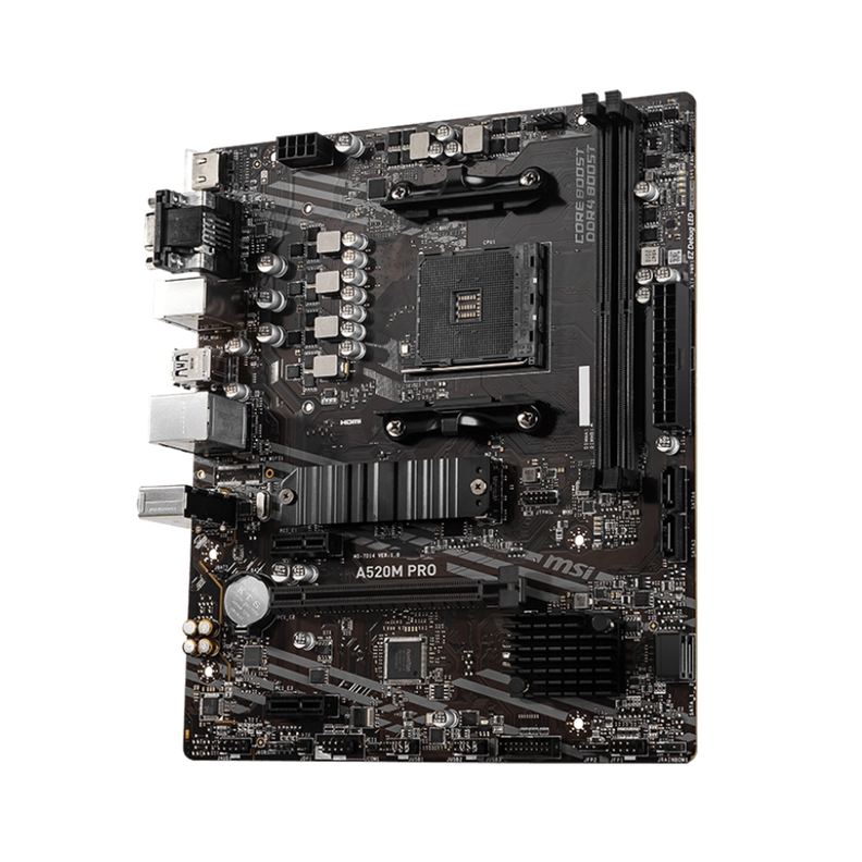 Placa Madre MSI A520M PRO, AMD A520 AM4, DDR4,mATX, Dual-2