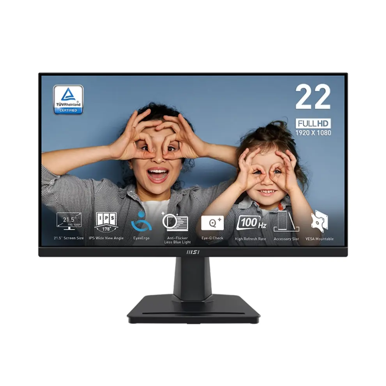 Monitor MSI Pro MP225, 22" Full HD, IPS, 100 Hz, VGA/HDMI-0