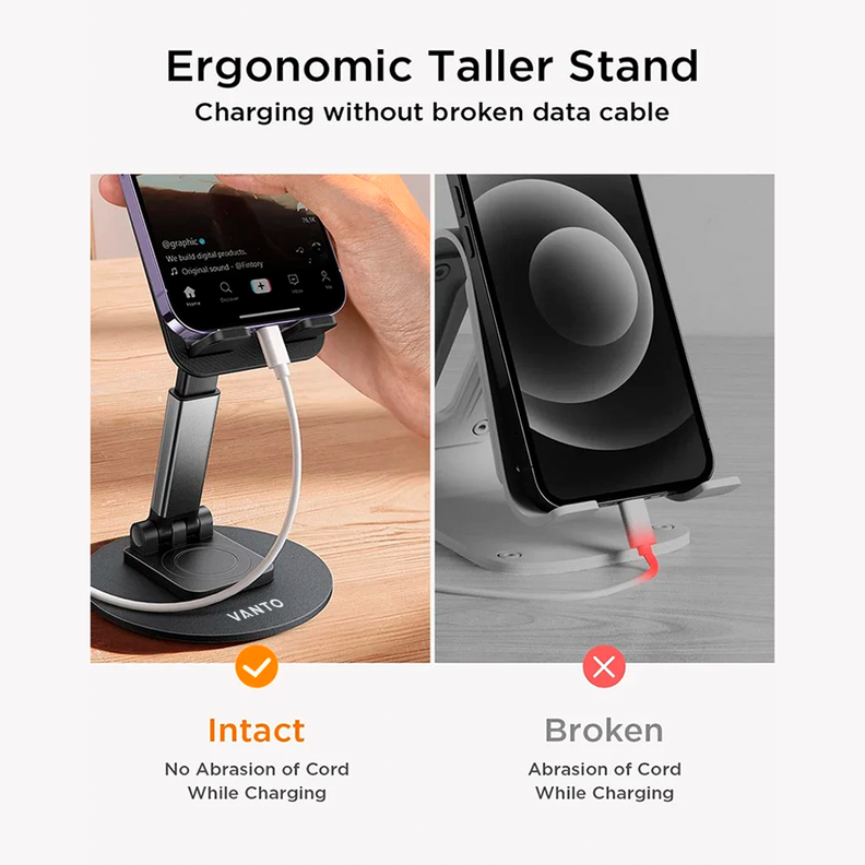Soporte Base Plegable Gira 360 Para Celular y Tablet, Vanto-5